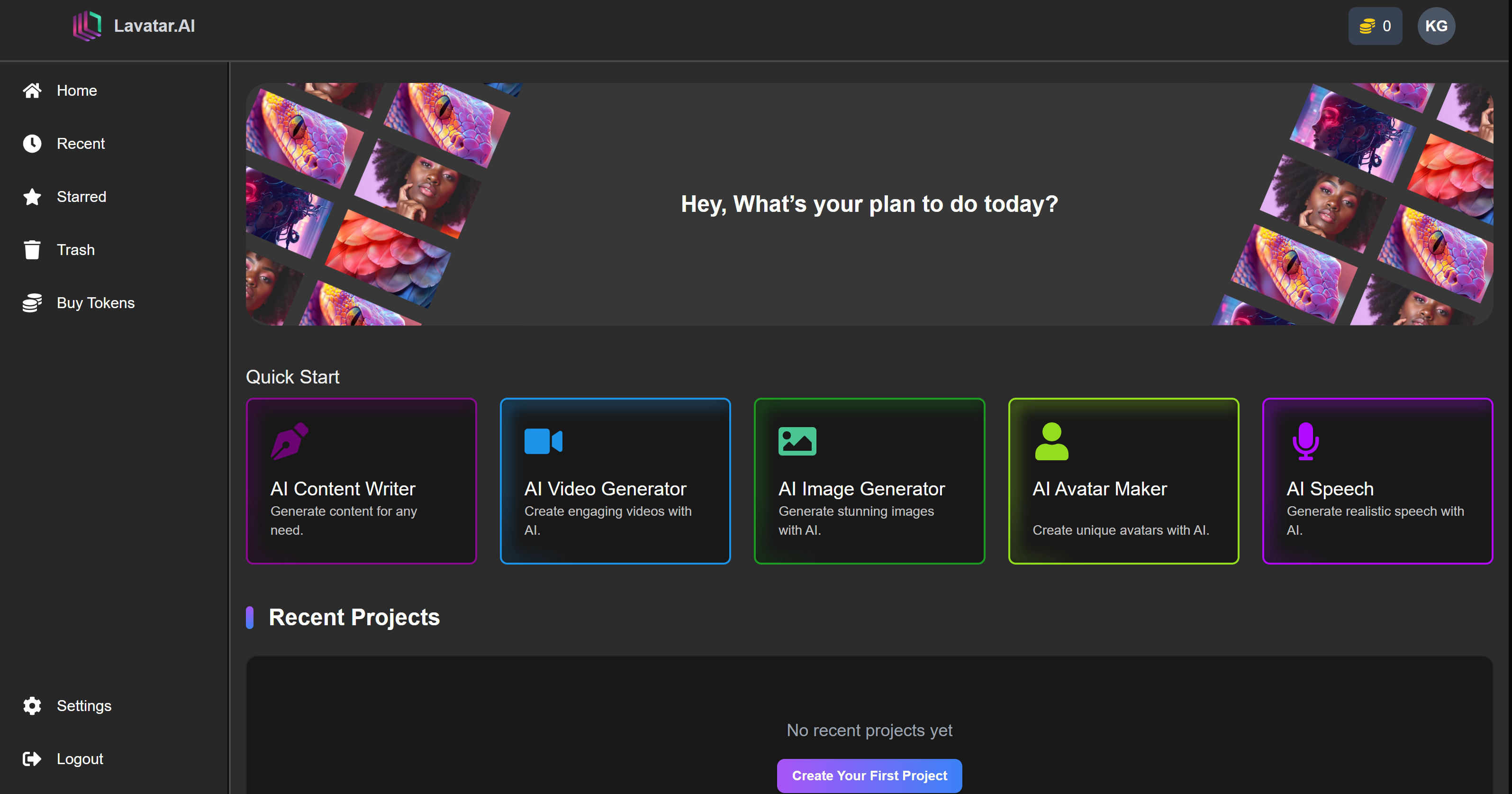 Lavatar.AI website screenshot